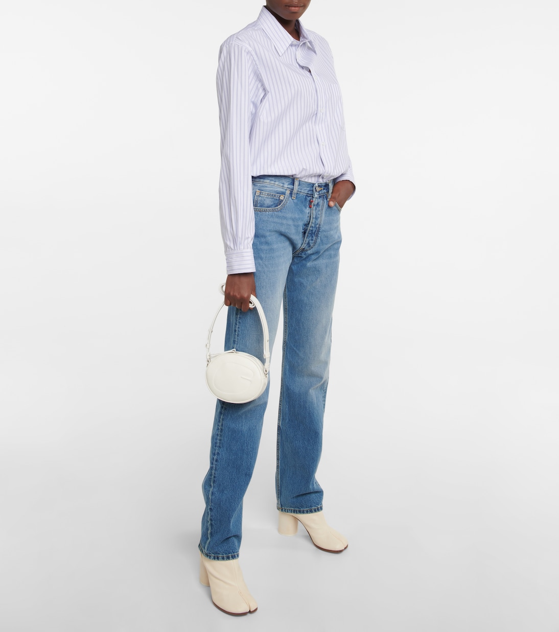 High-Rise Straight Jeans in Blau - Maison Margiela | Mytheresa