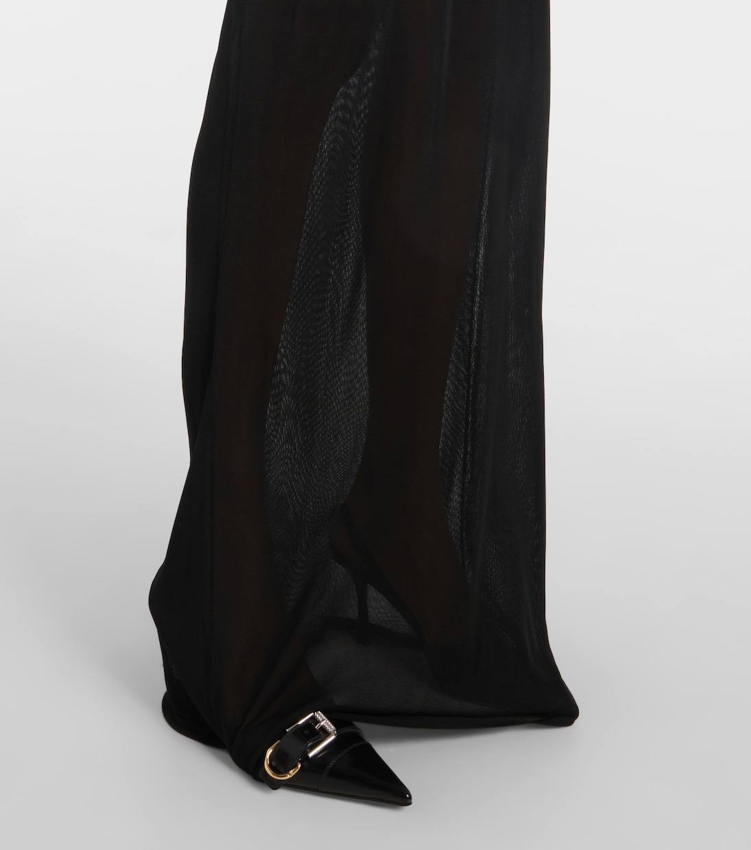 Mesh Printed Marinière Grape Long Dress main image 0