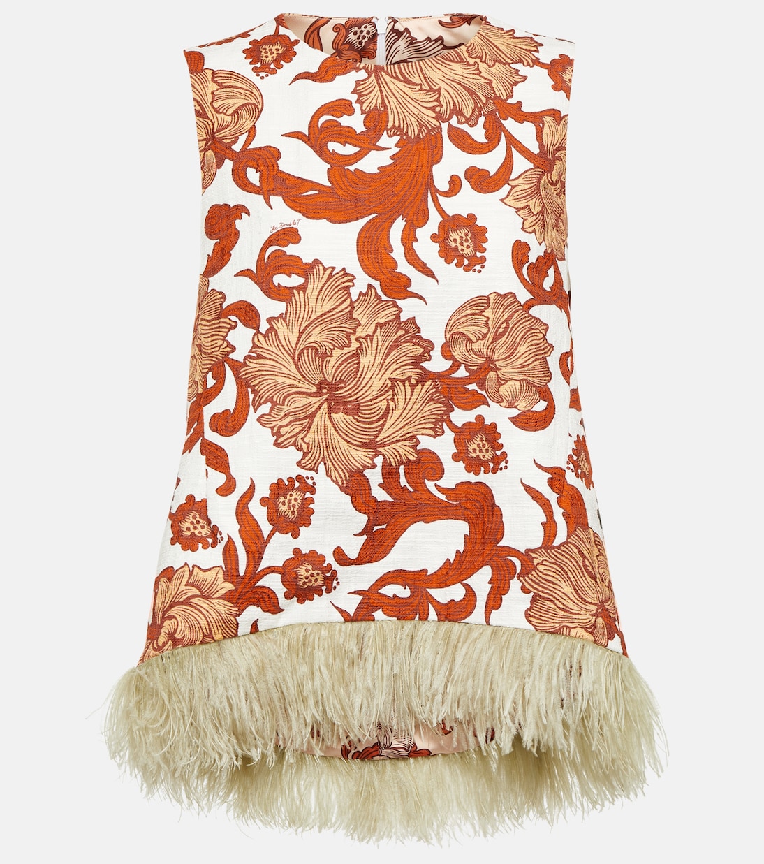 Top La Scala aus Baumwolle mit Federn in Multicolor - La Double J  