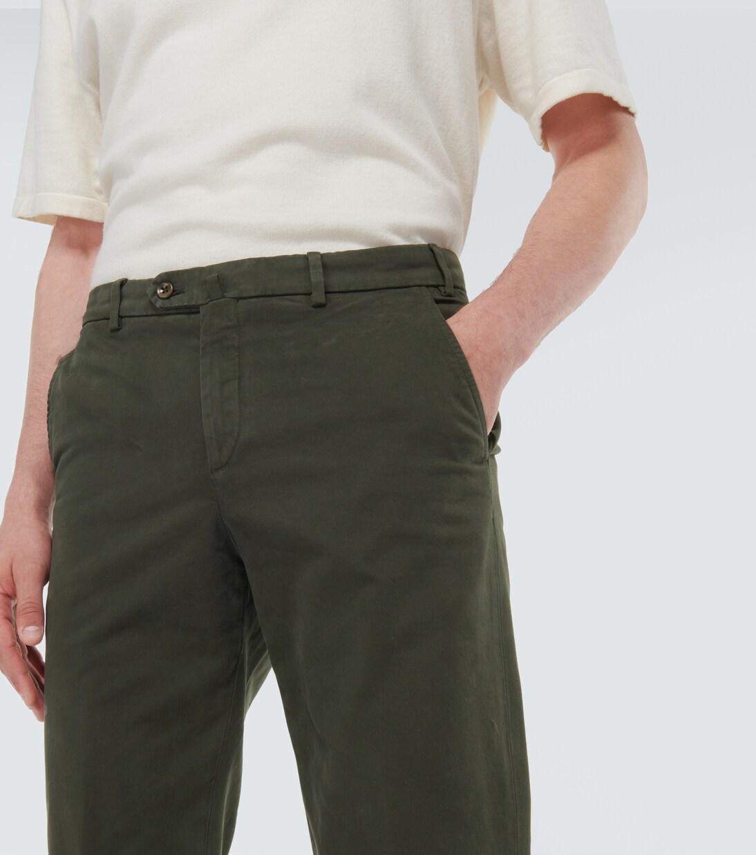 Cotton chinos in green - Loro Piana | Mytheresa