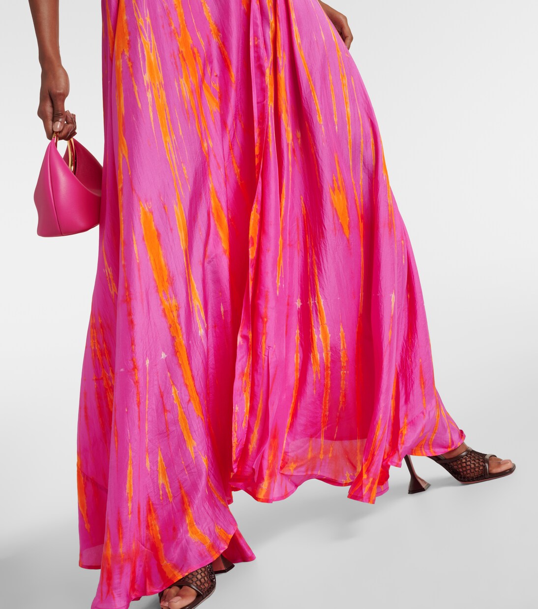 Wickelkleid aus Seidensatin in Pink - Anna Kosturova | Mytheresa 