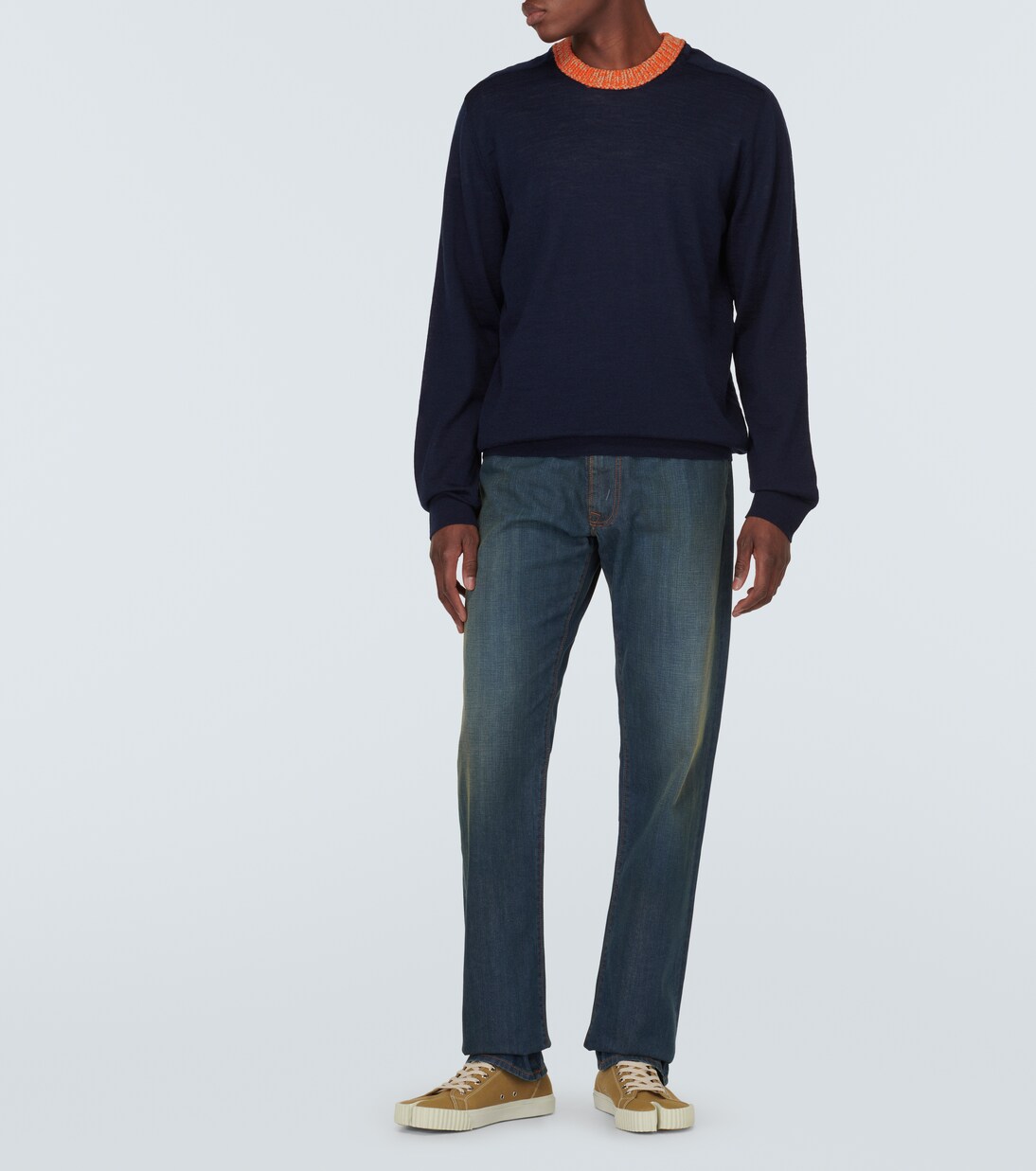 Maison Margiela 'Over' Grey Wool Sweater Women