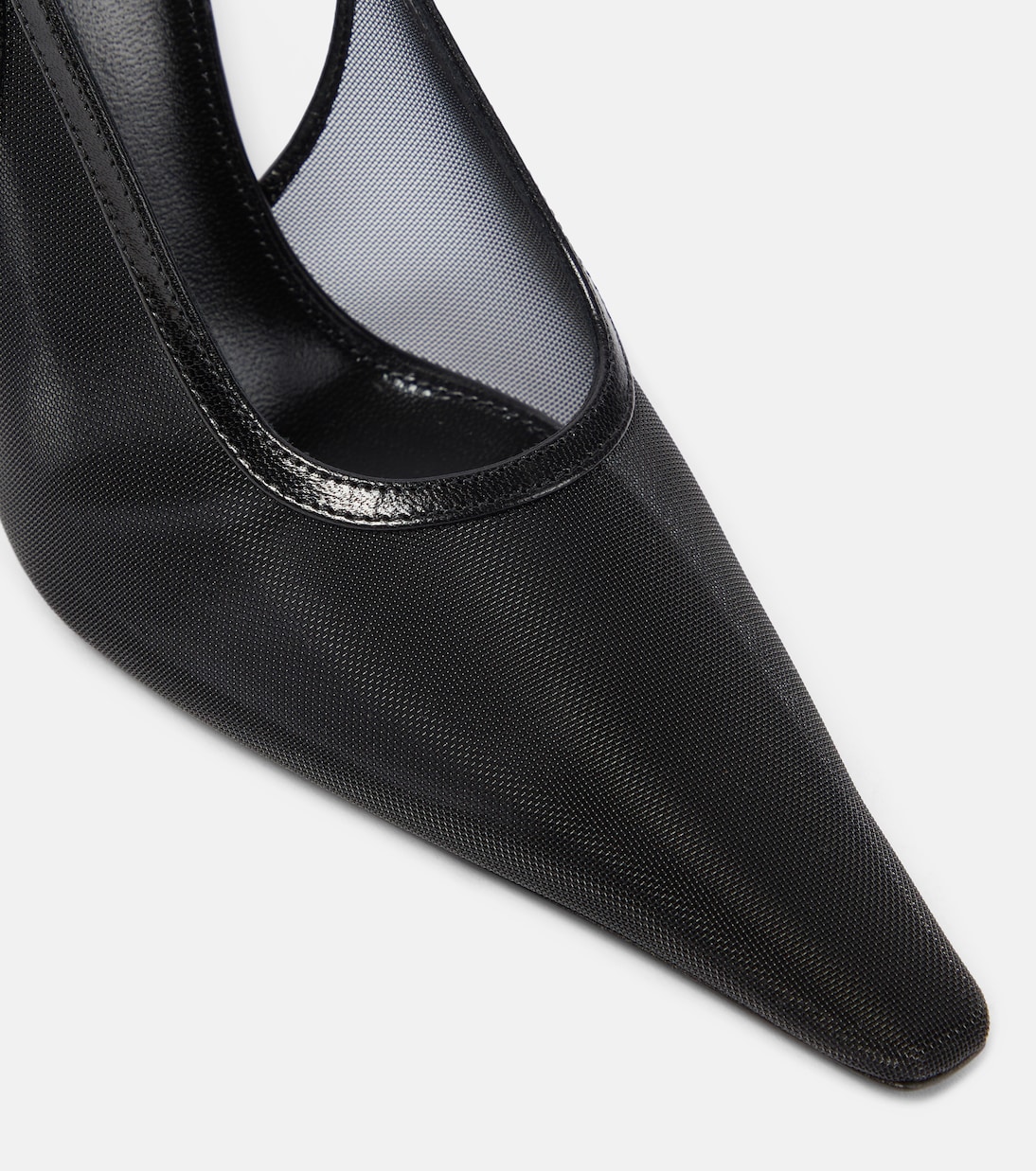 Oxalis 110 mesh slingback pumps in black - Saint Laurent | Mytheresa