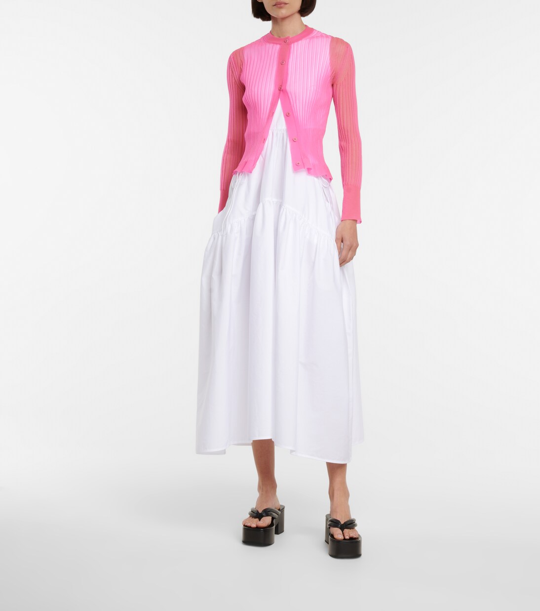 Cardigan Felicity aus Rippstrick in Pink - Cecilie Bahnsen | Mytheresa 