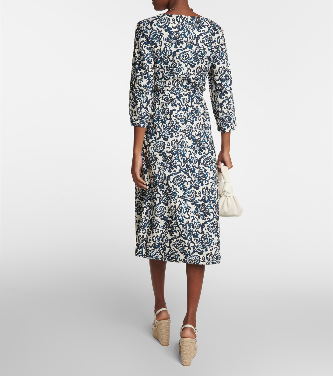Betty floral cotton poplin midi dress in blue - S Max Mara | Mytheresa 