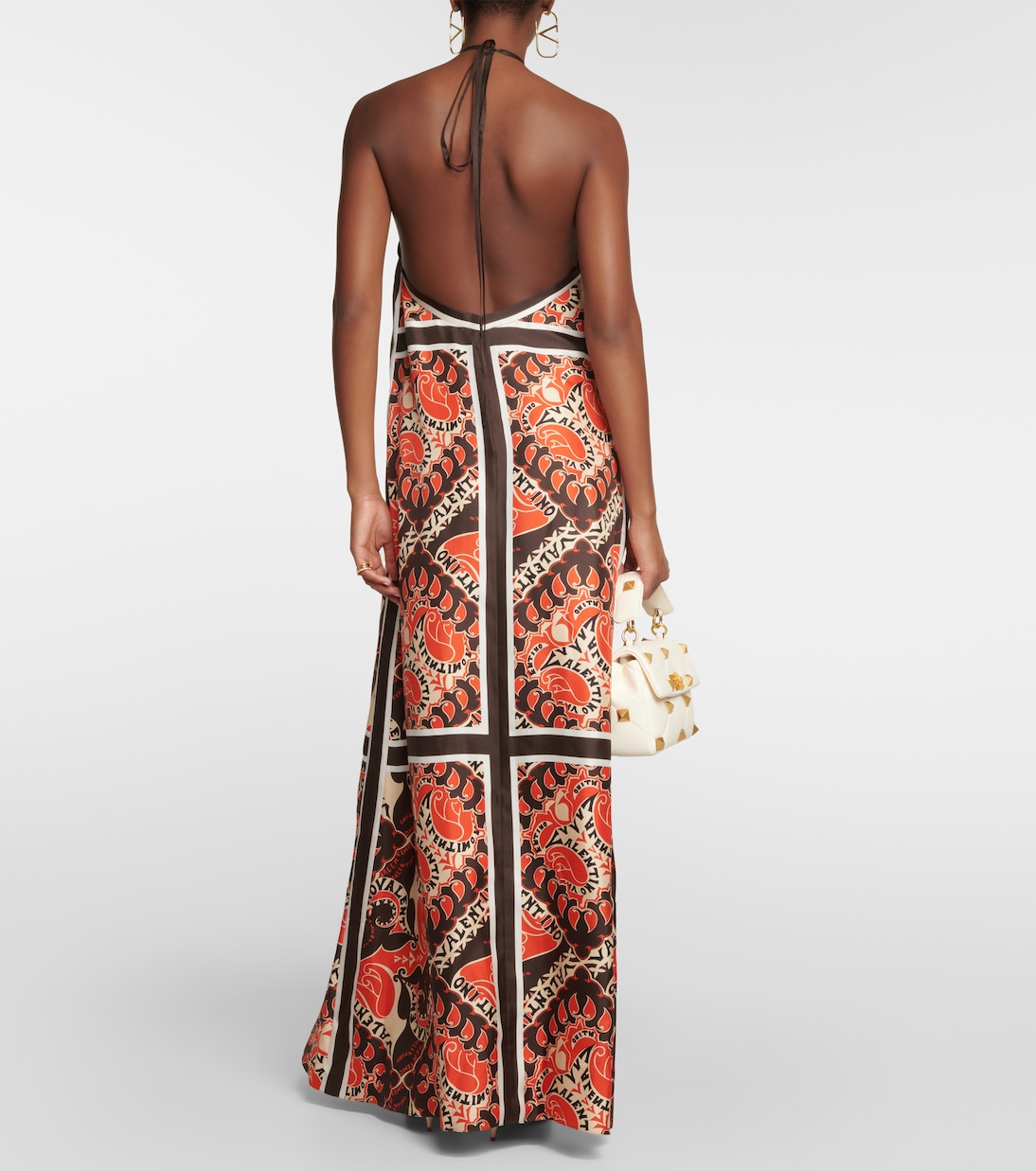 Mini Bandana printed silk maxi dress | Valentino