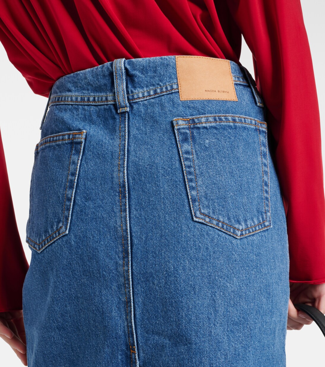 Magda Butrym denim skirt main image 1
