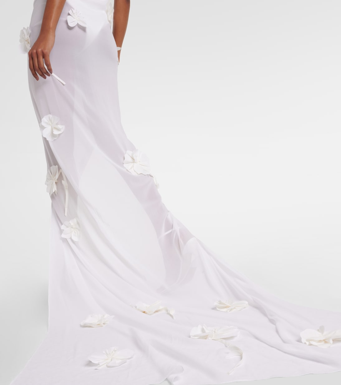Besticktes Maxikleid aus Musselin in Weiß - Jacquemus | Mytheresa