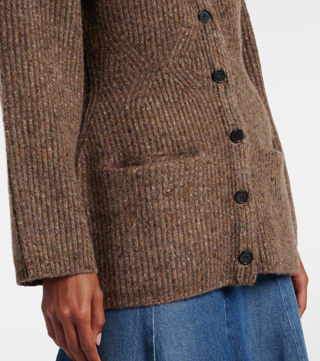 Lightweight Tweed Bow Cardigan