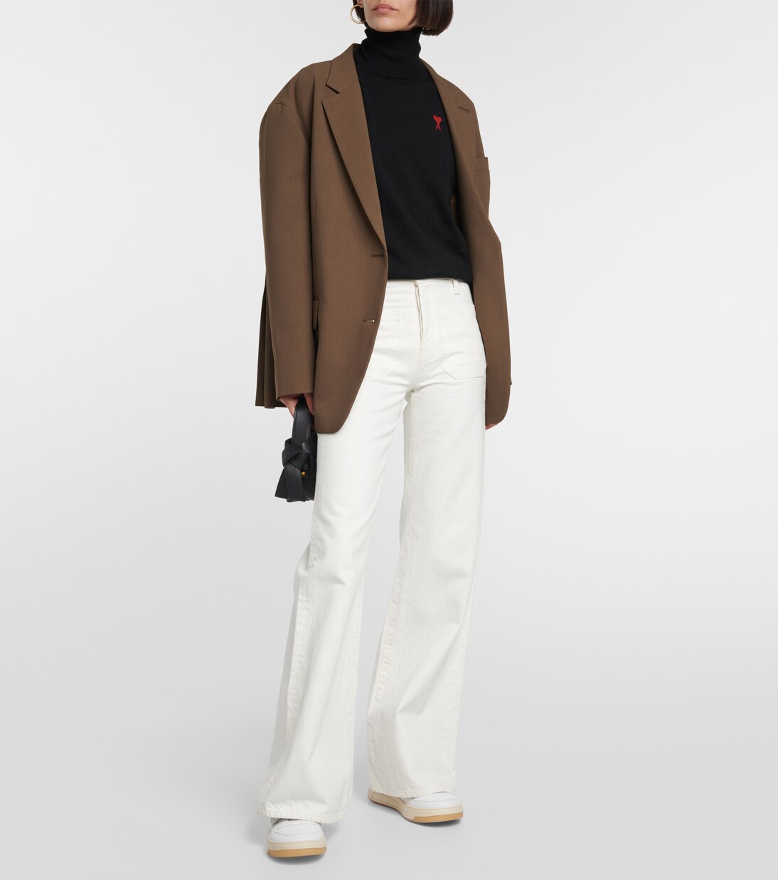 Rollkragenpullover Ami De Cœur aus Wolle in Schwarz - Ami Paris  