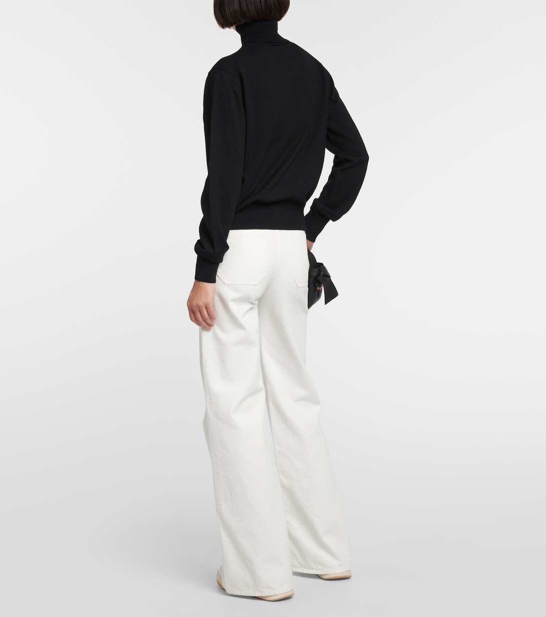 Rollkragenpullover Ami De Cœur aus Wolle in Schwarz - Ami Paris  