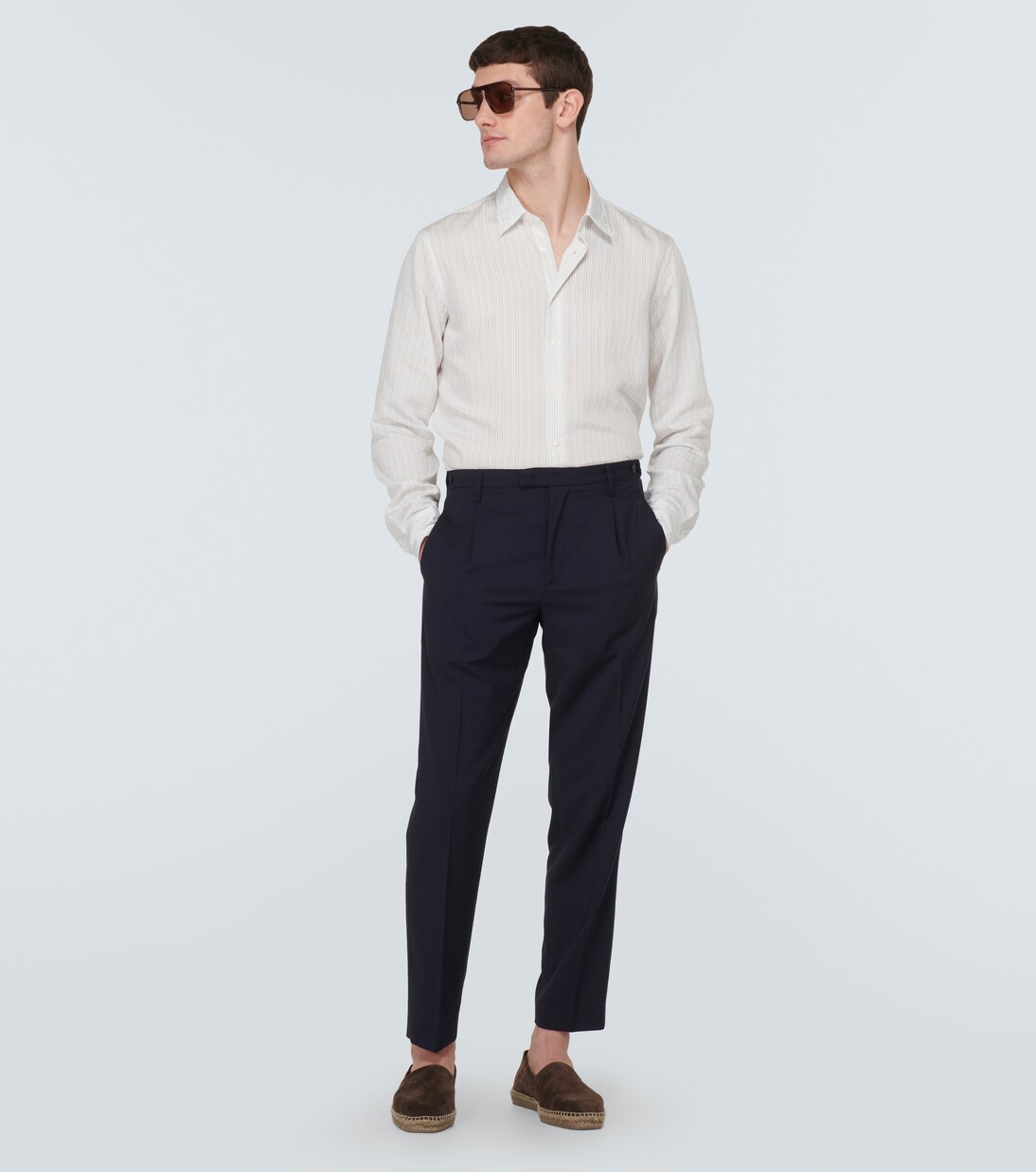 Lori Long Sleeve Shirt - Pinstripe