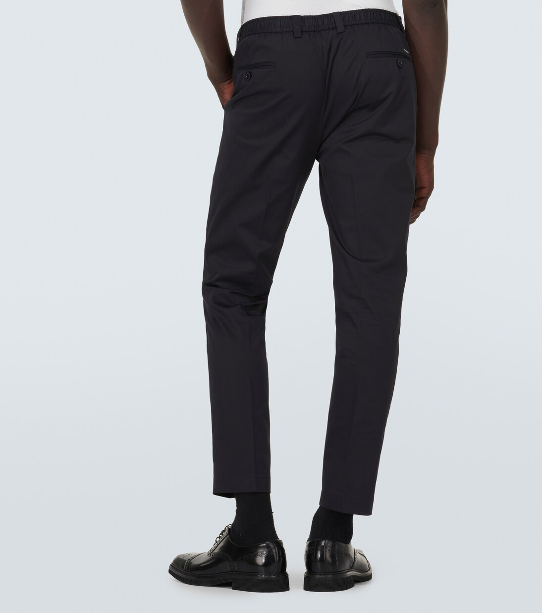 Cotton-blend suit pants in blue - Dolce Gabbana | Mytheresa