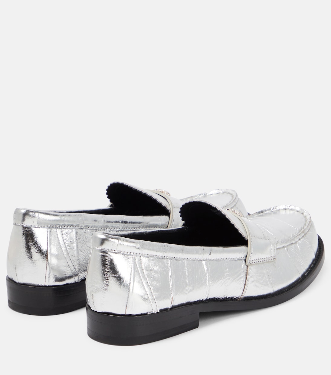 Perry metallic leather loafers  | Tory Burch