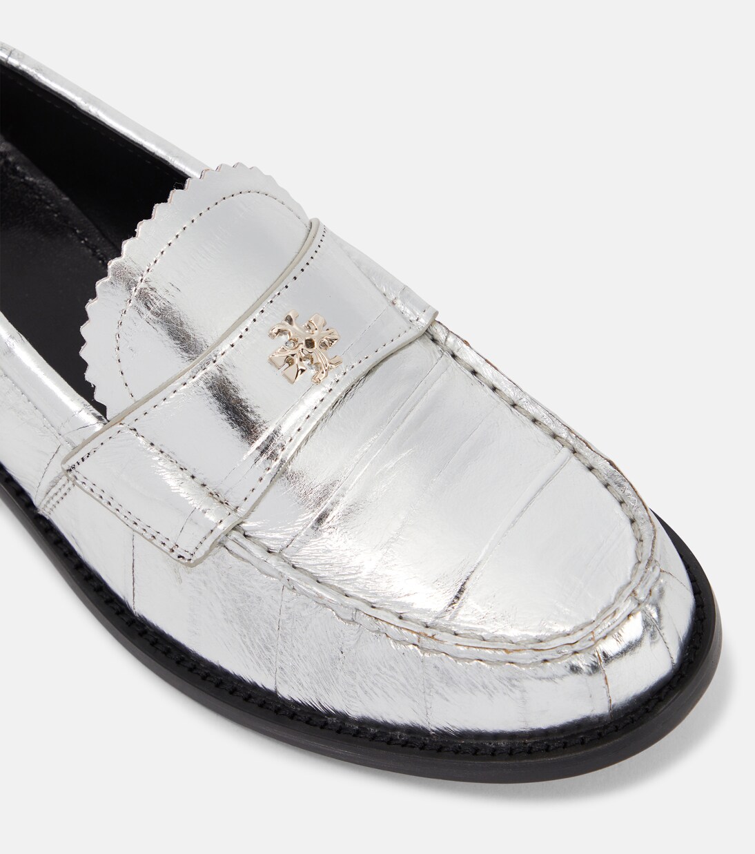 Perry metallic leather loafers  | Tory Burch