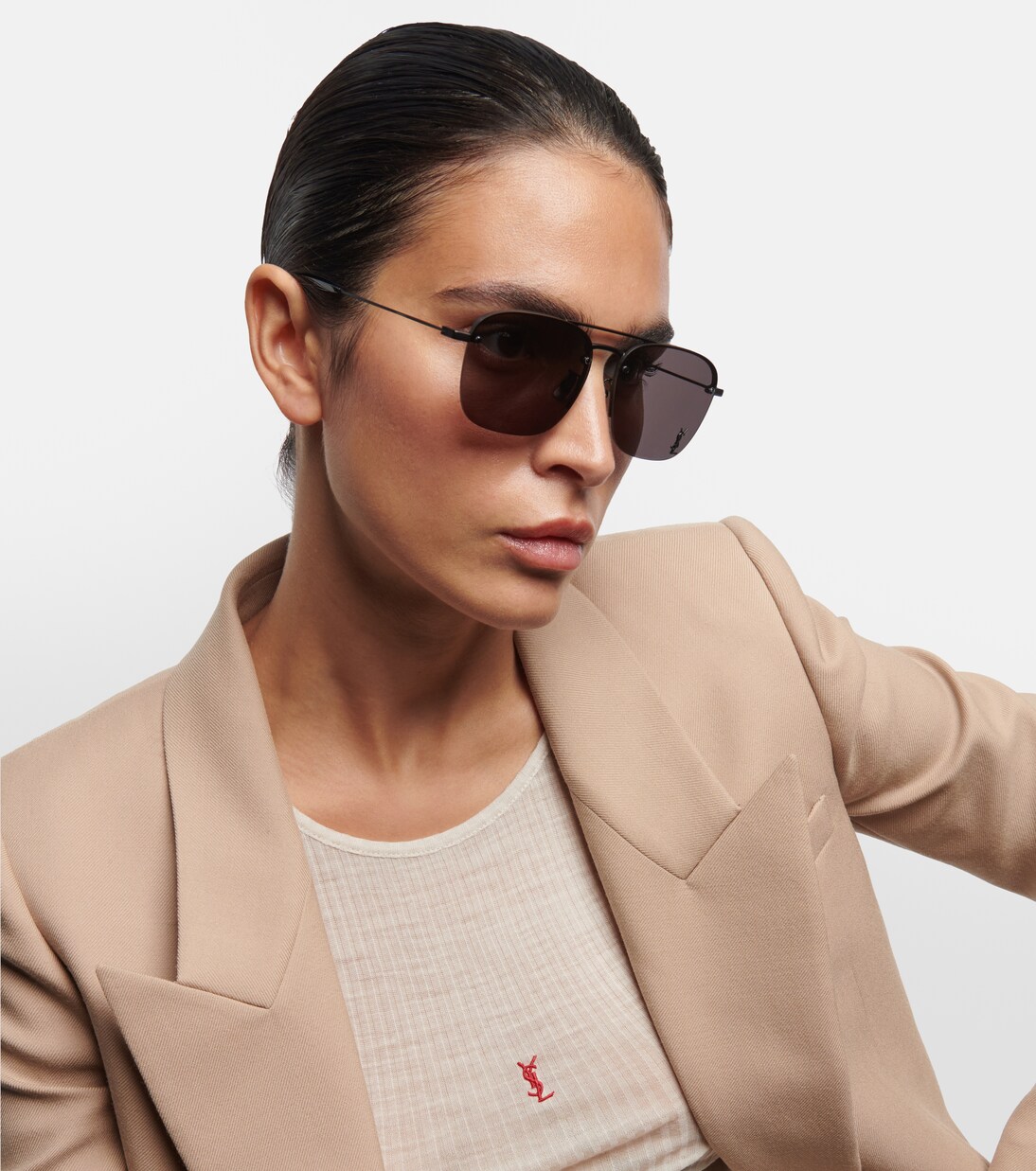 Aviator-Sonnenbrille SL 309 M in Schwarz - Saint Laurent | Mytheresa
