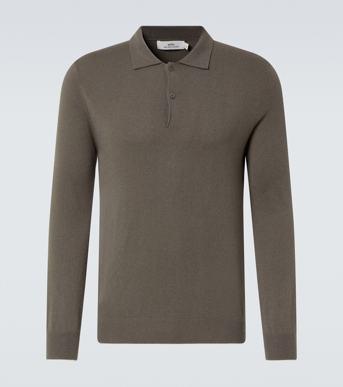 arched polo sweater / sandstone