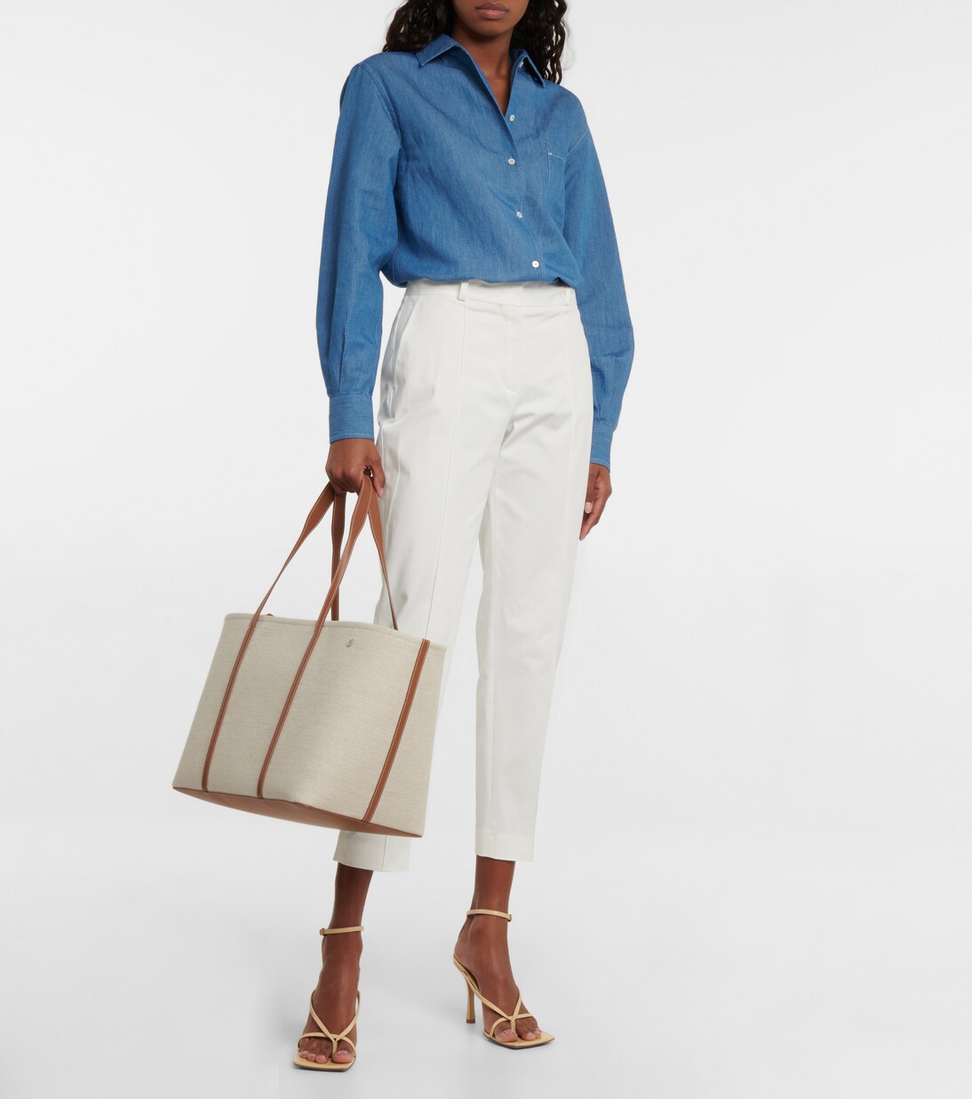 Tote Carry Everything Large aus Canvas in Weiß - Loro Piana  