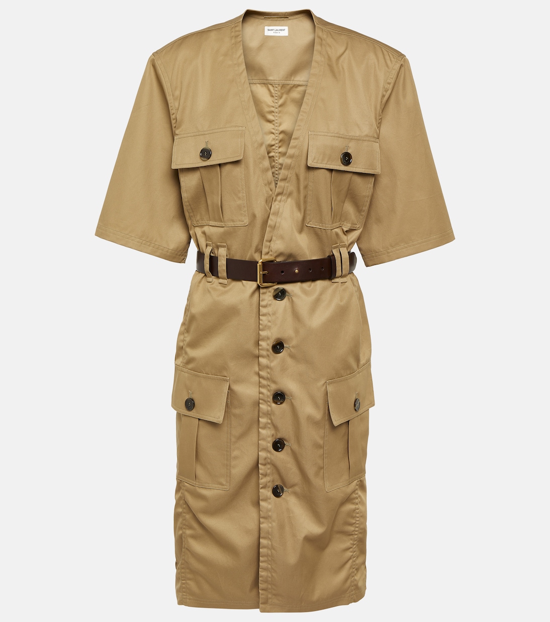 Saharienne Belted Cotton Dress