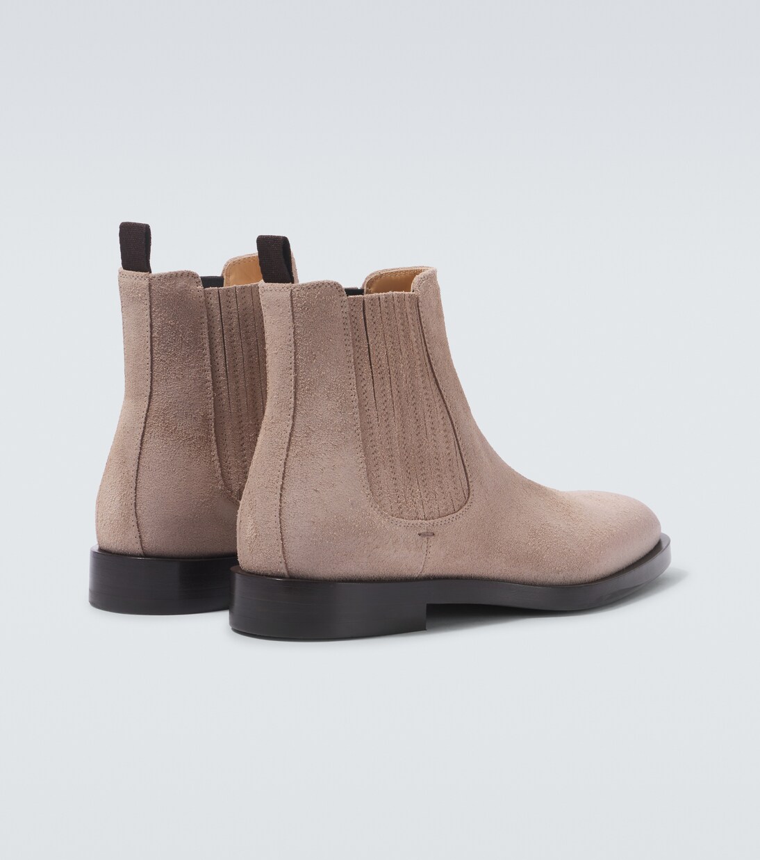 suede chelsea boots beige