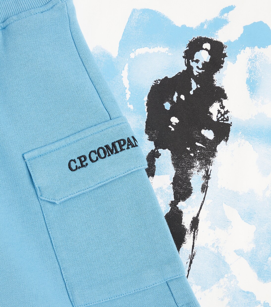 Cotton jersey T-shirt and shorts set in multicoloured - C P  