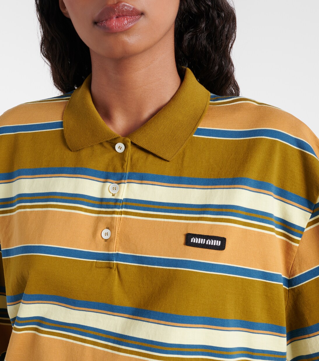 Polopullover aus Baumwoll-Jersey in Braun - Miu Miu | Mytheresa 