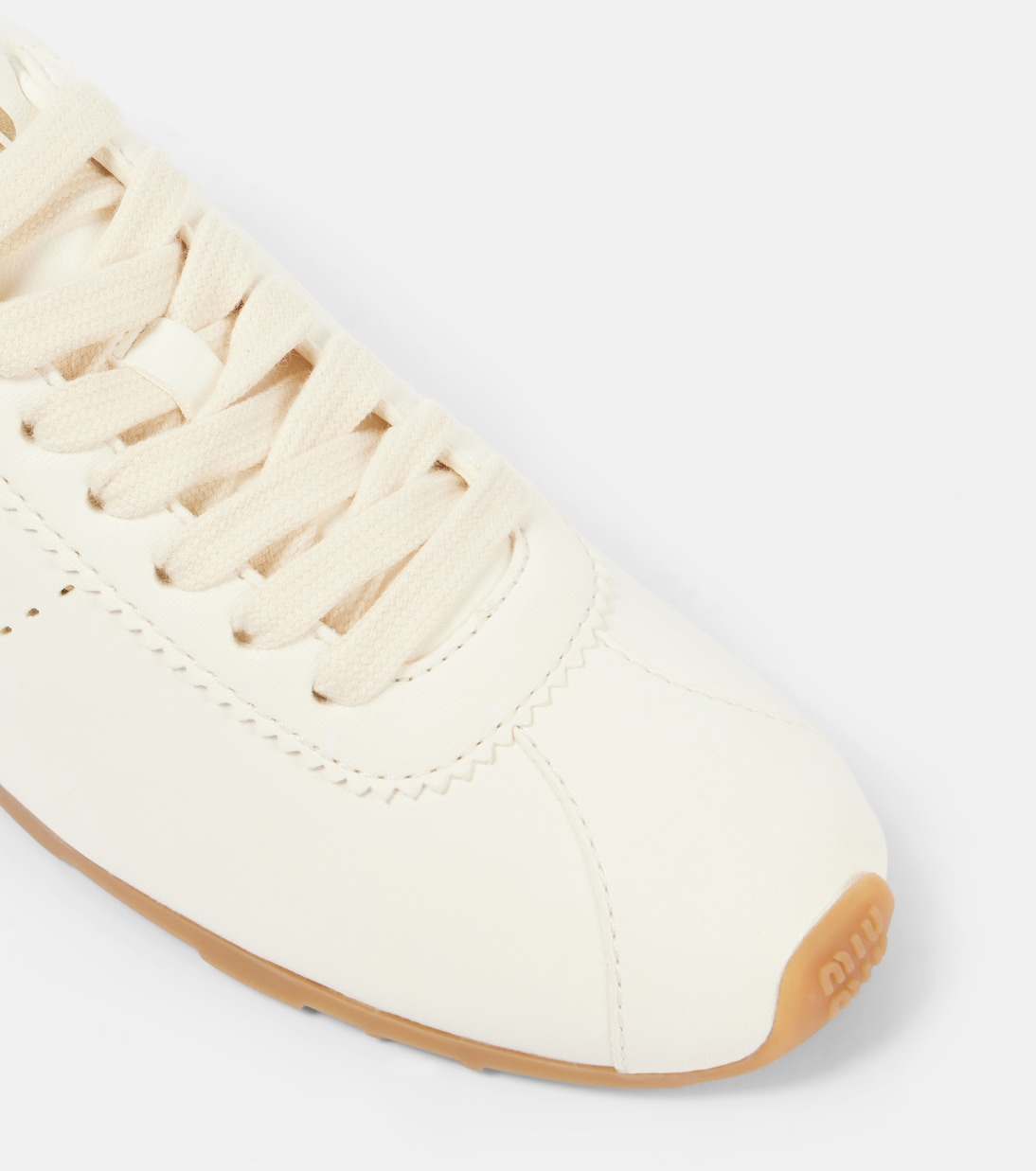 miu miu leather sneakers