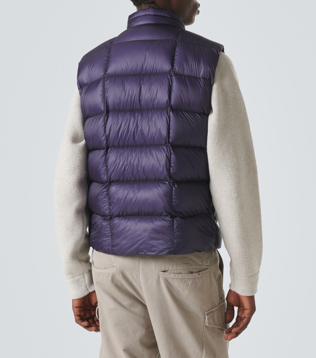 Quilted down vest in blue C P Company Mytheresa