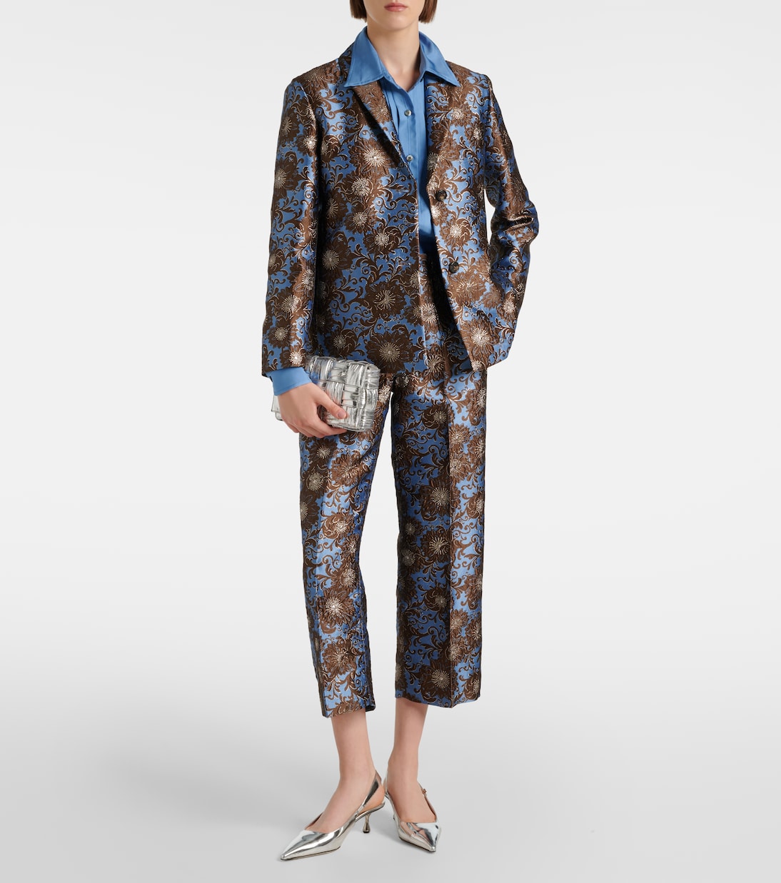 Gerade Hose Elio aus Jacquard in Blau - S Max Mara | Mytheresa 