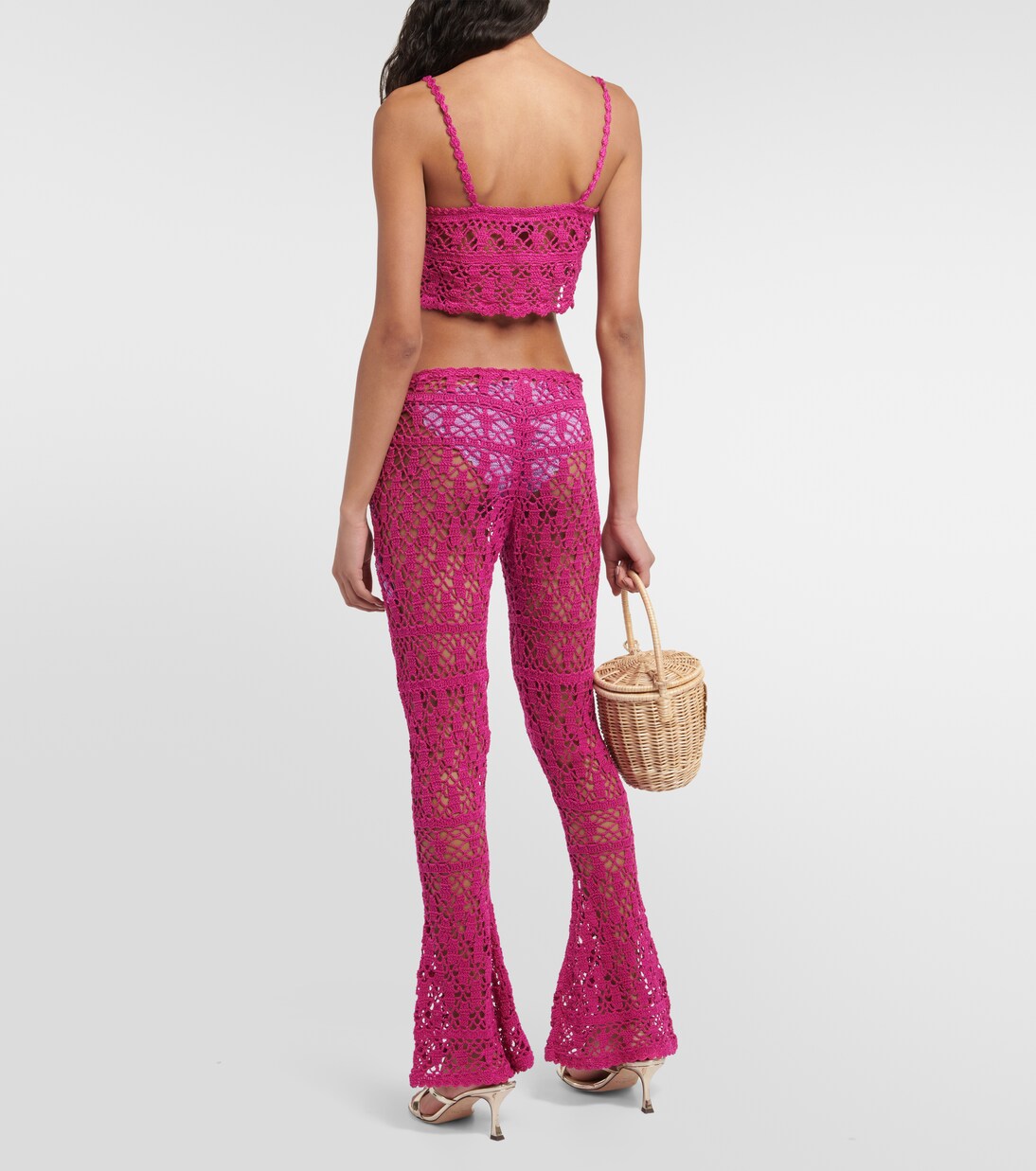 Krizza Top In Pink Embroidered Cotton