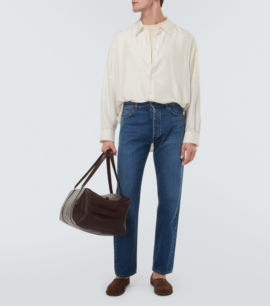 Slip-Ons Canal aus Veloursleder in Braun - The Row | Mytheresa 