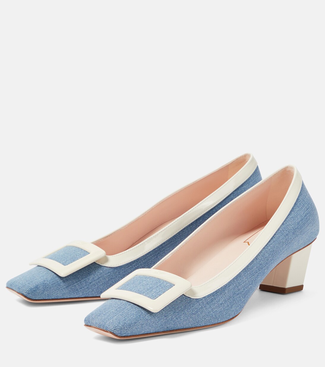 roger vivier blue pumps