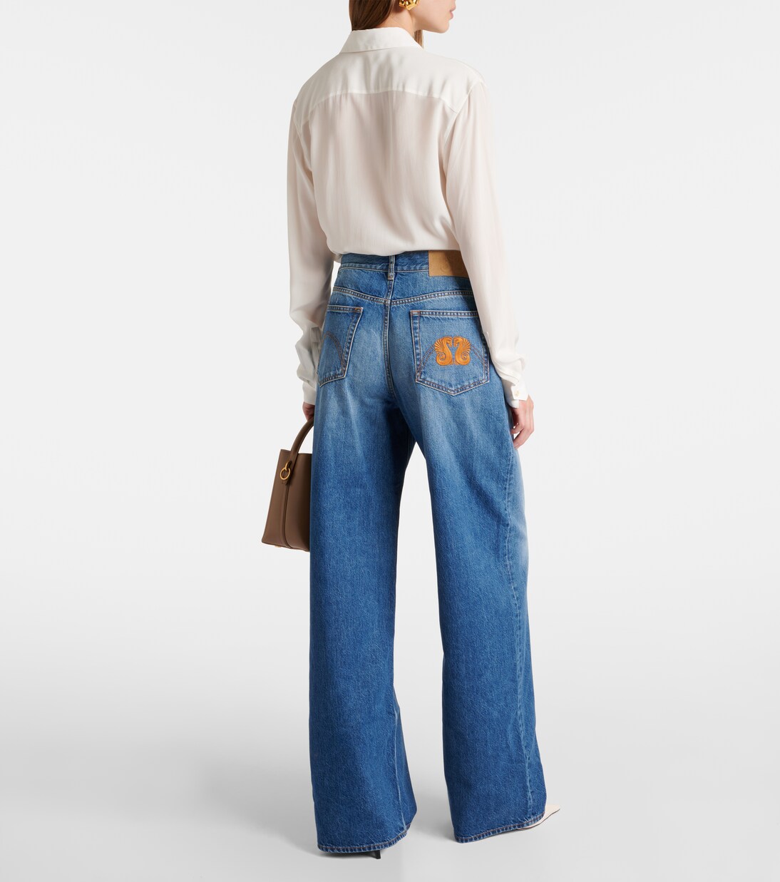 Java high-rise wide-leg jeans in blue - Blaze Milano | Mytheresa