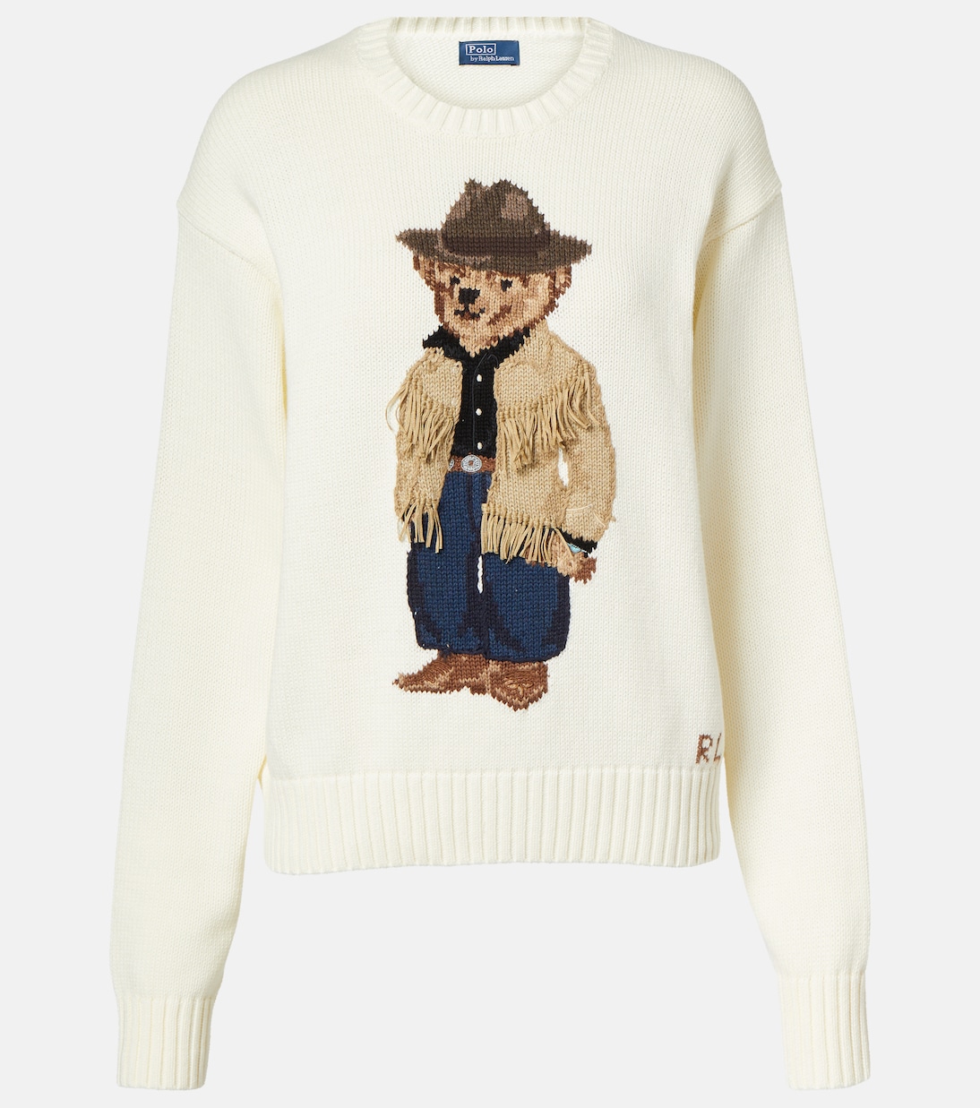 Polo Bear cotton sweater in beige Polo Ralph Lauren Mytheresa