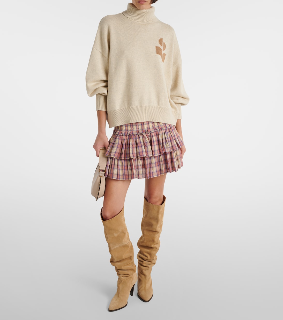 Rollkragenpullover Nash aus Baumwolle und Wolle in Grau - Marant  