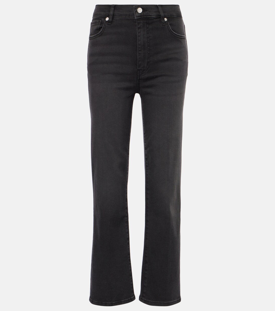 Le Sleek highrise straight jeans in black Frame Mytheresa