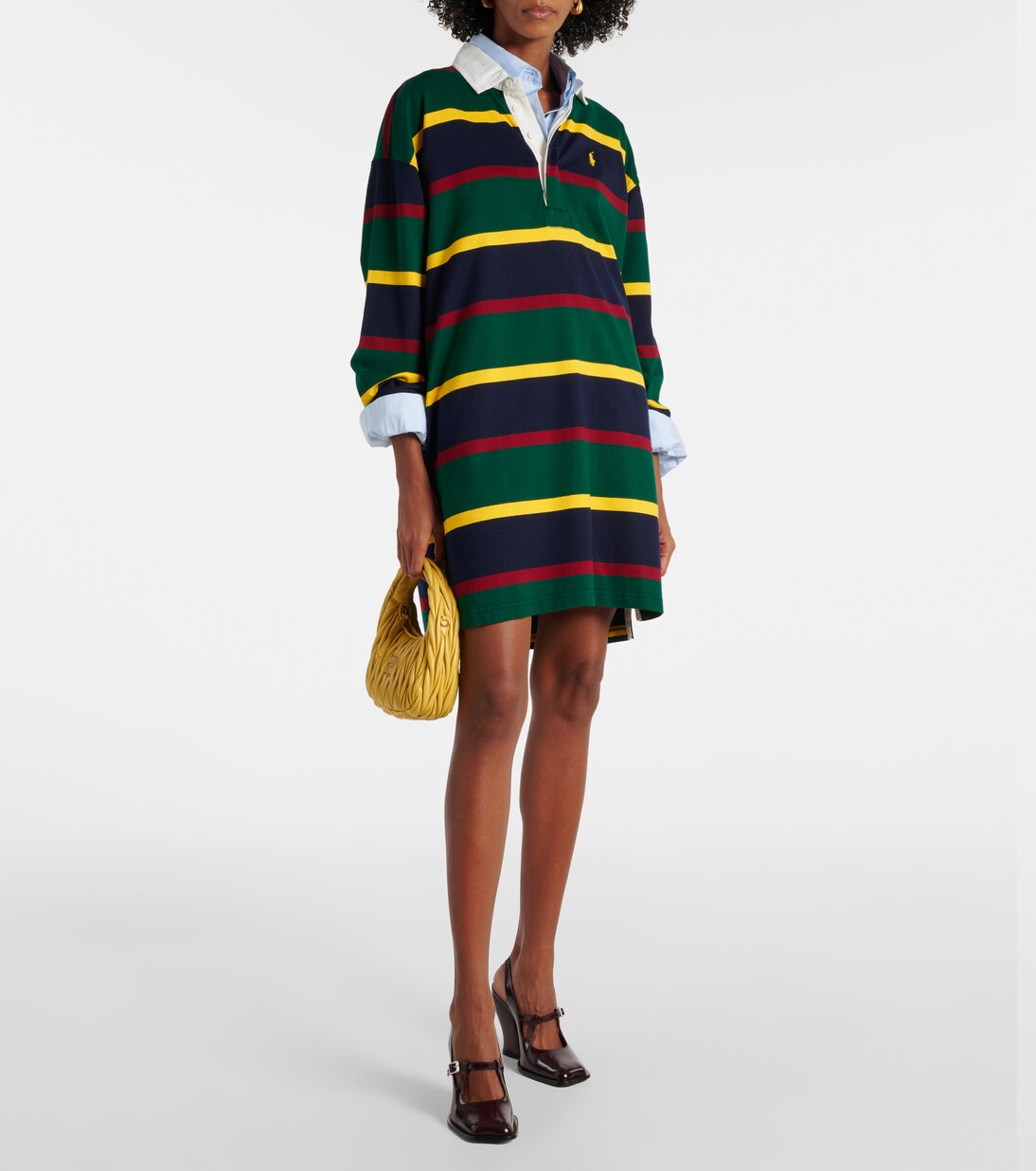 'Striped Sheer Polo' dress Dresses