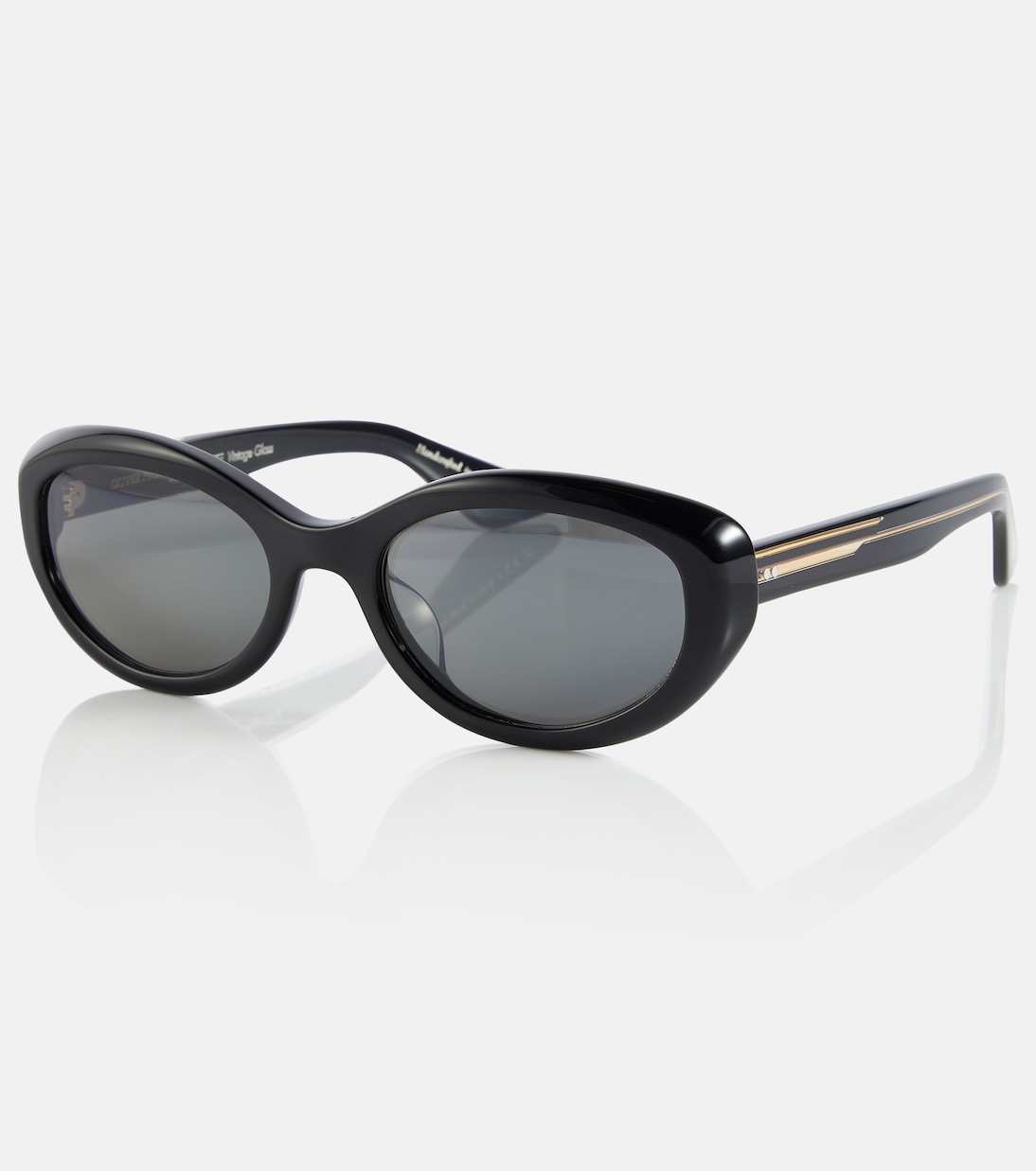 X Oliver Peoples Ovale Sonnenbrille 1969C in Schwarz - Khaite 