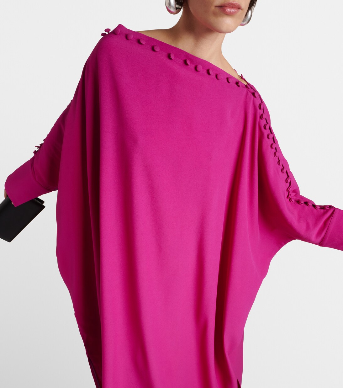 Off-Shoulder-Kaftan Mila aus Crêpe in Pink - Taller Marmo | Mytheresa