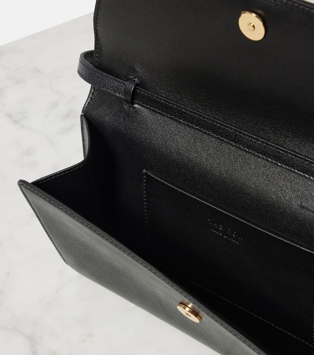 Clutch Evening aus Leder in Schwarz - The Row | Mytheresa 