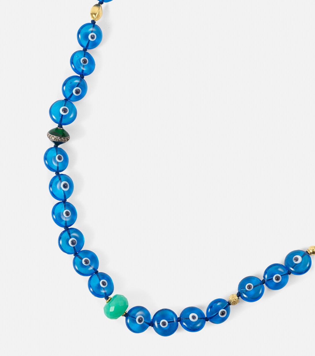 Halskette Evil Eye mit Diamanten in Multicolor - Ileana Makri 