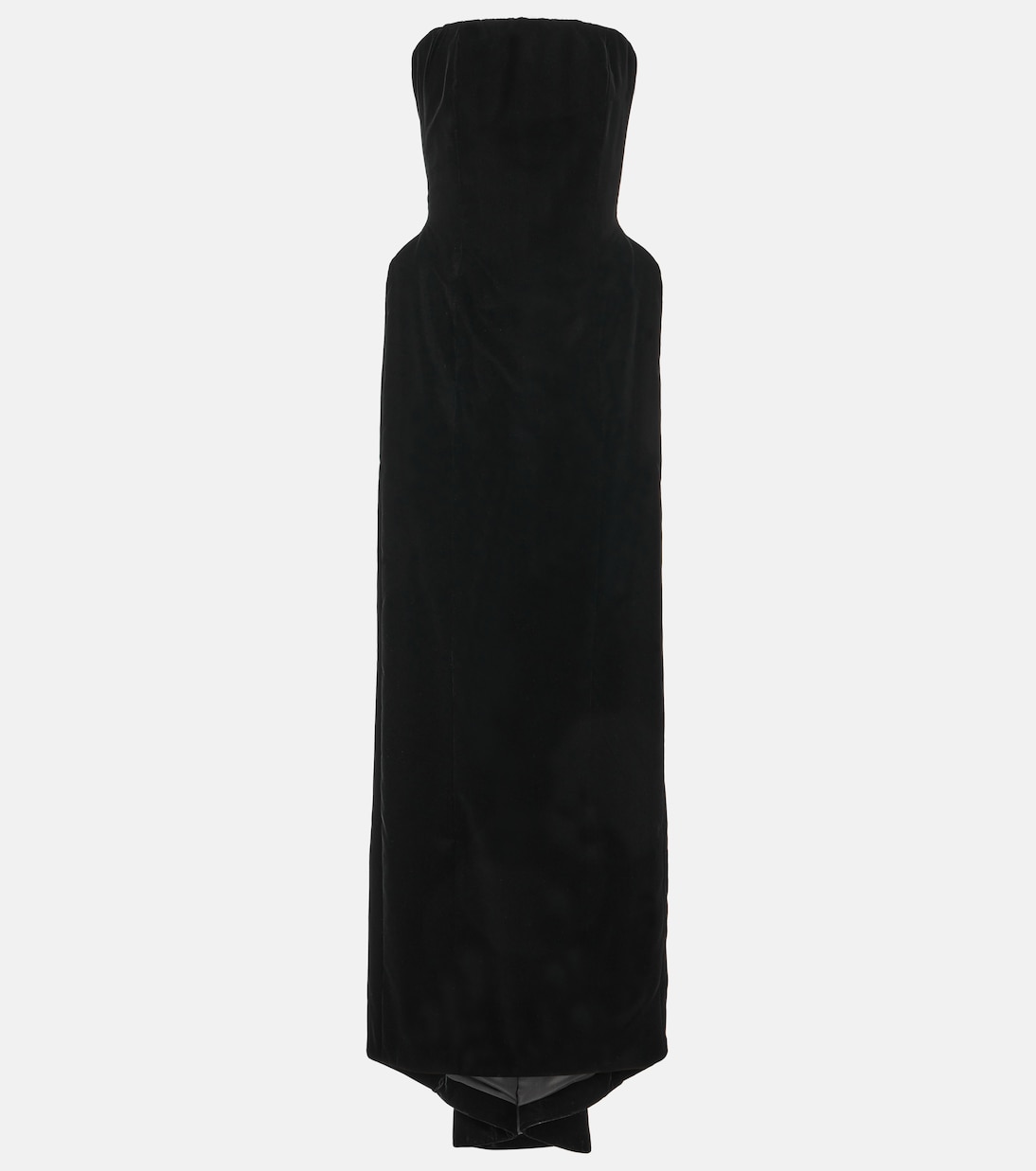 Velvet bustier gown in black - Balenciaga | Mytheresa