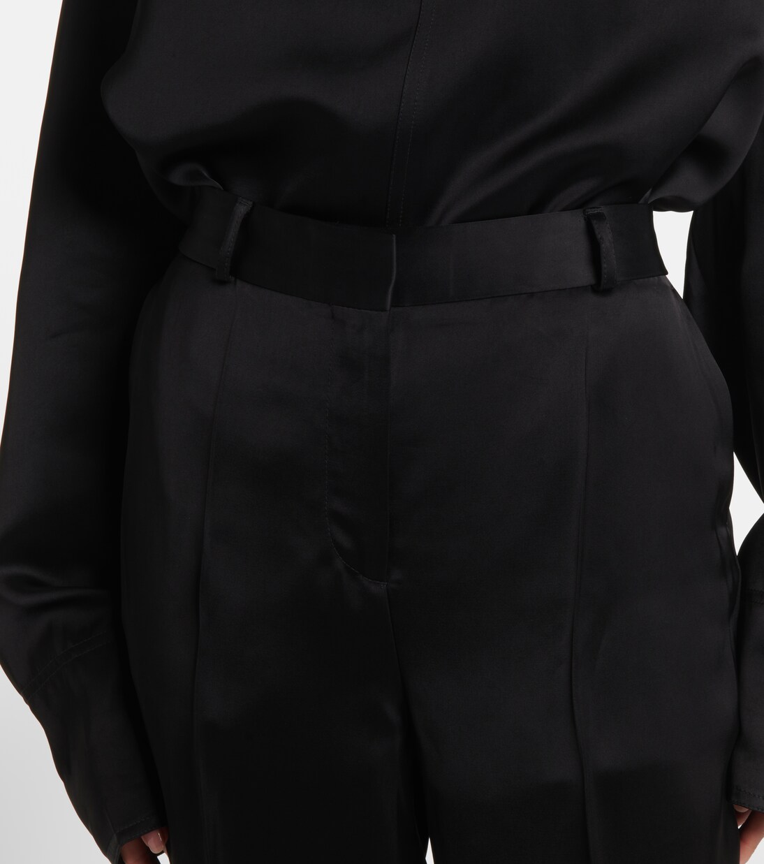 Black Satin Pants main image 1