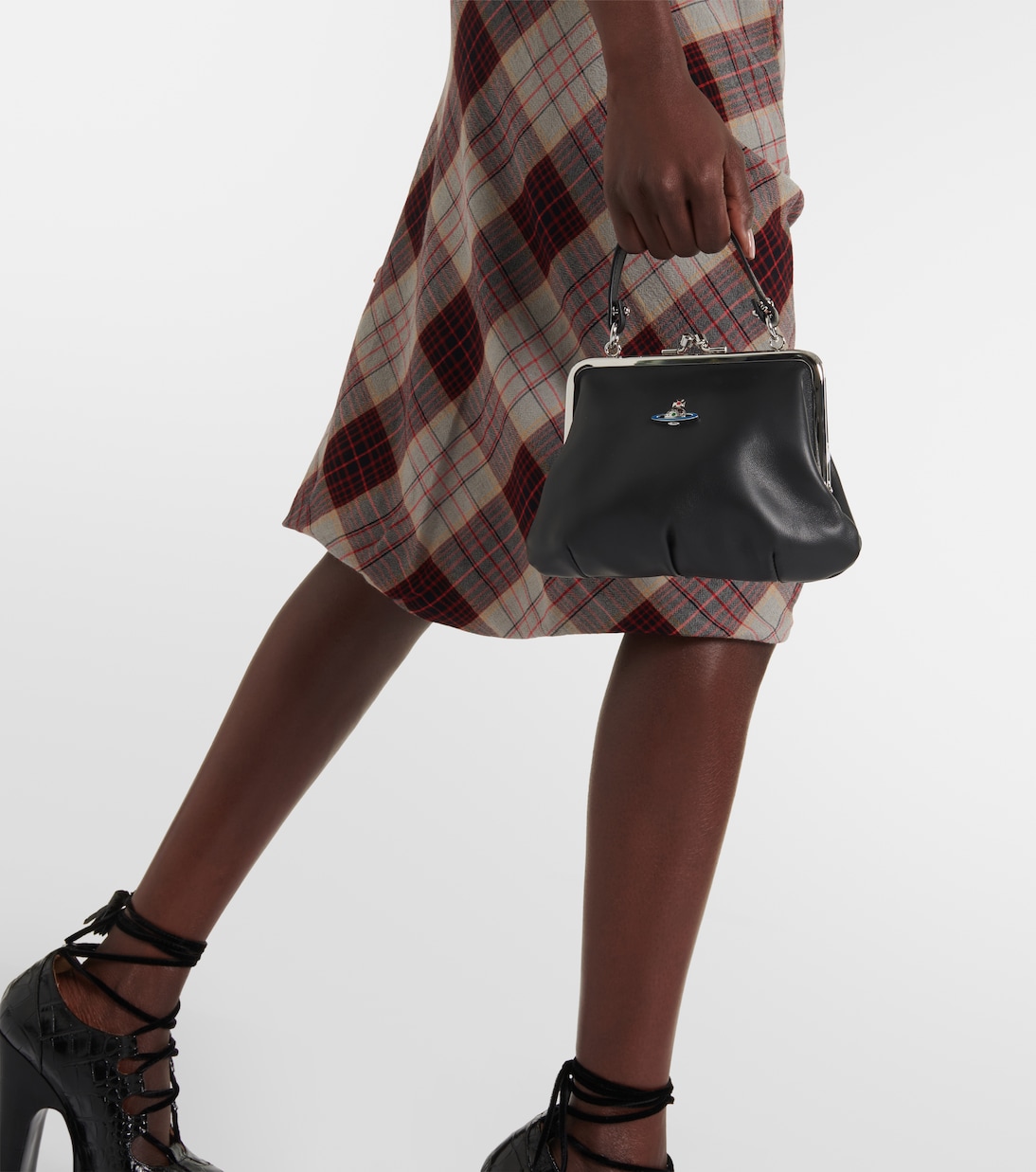 Tote Granny Frame aus Leder in Schwarz - Vivienne Westwood | Mytheresa