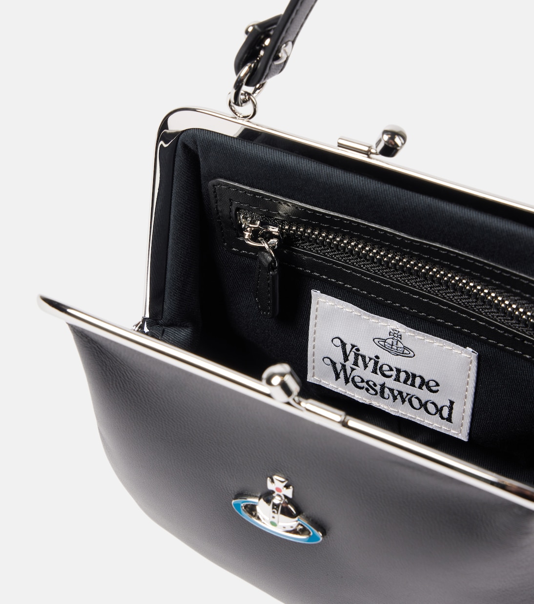 Tote Granny Frame aus Leder in Schwarz - Vivienne Westwood | Mytheresa