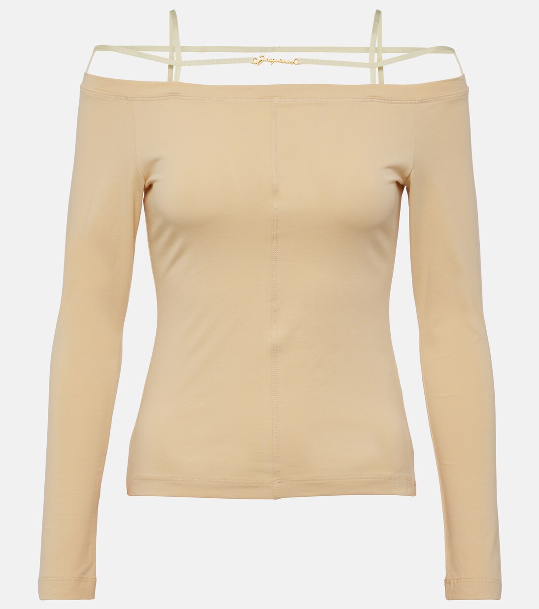 Le T-Shirt Sierra cotton-blend top in white - Jacquemus | Mytheresa