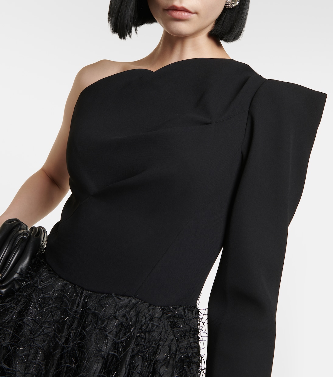 Audacity oneshoulder maxi gown in black Maticevski Mytheresa