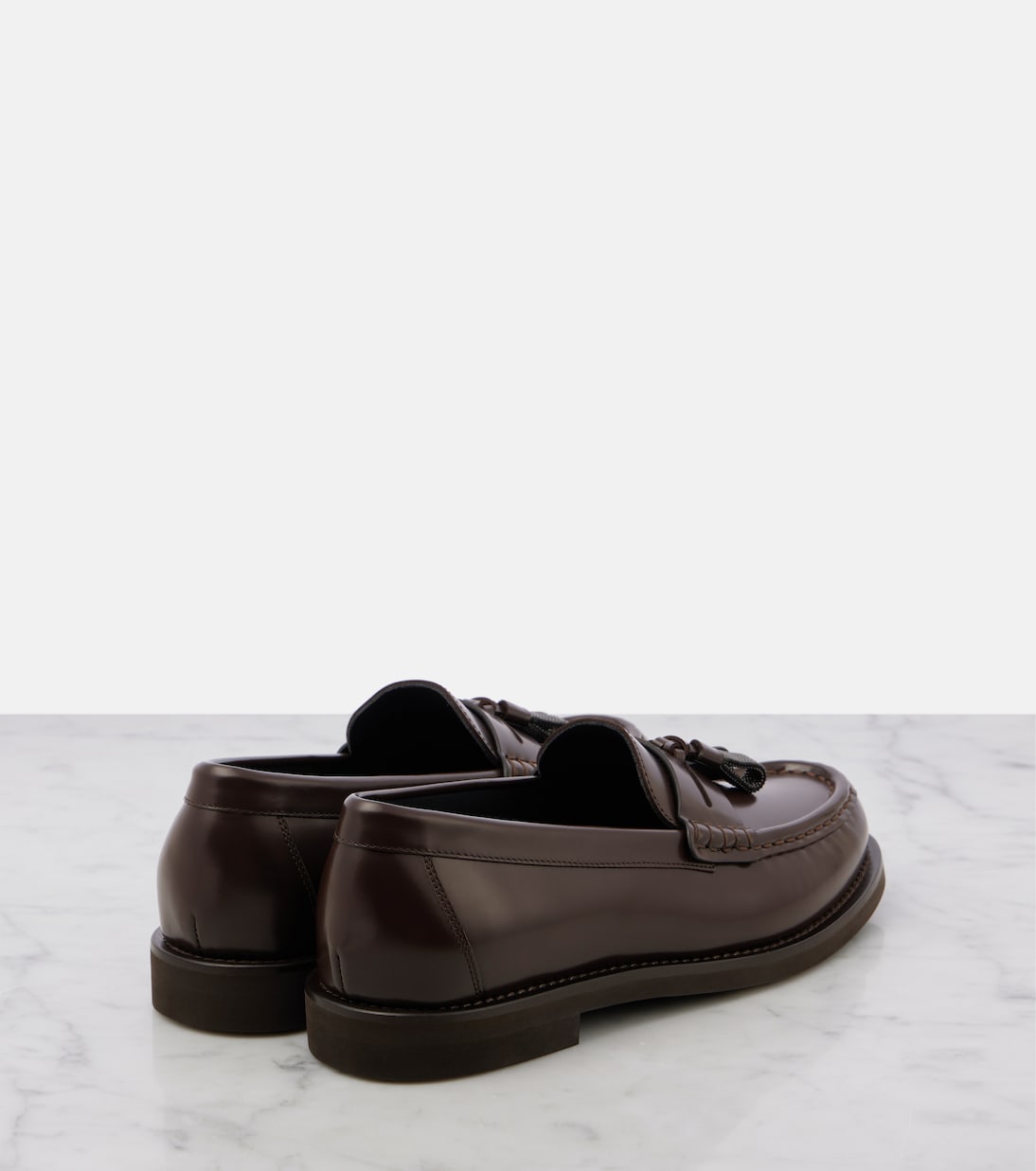 Leather loafers in black - Brunello Cucinelli | Mytheresa