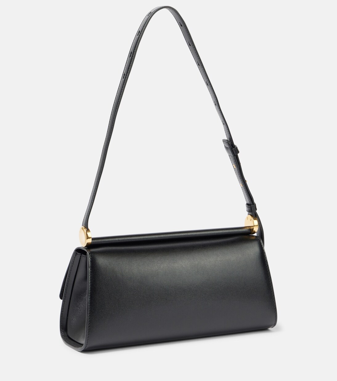 Jil Sander Black Calf Leather Bos Taurus Shoulder Bag