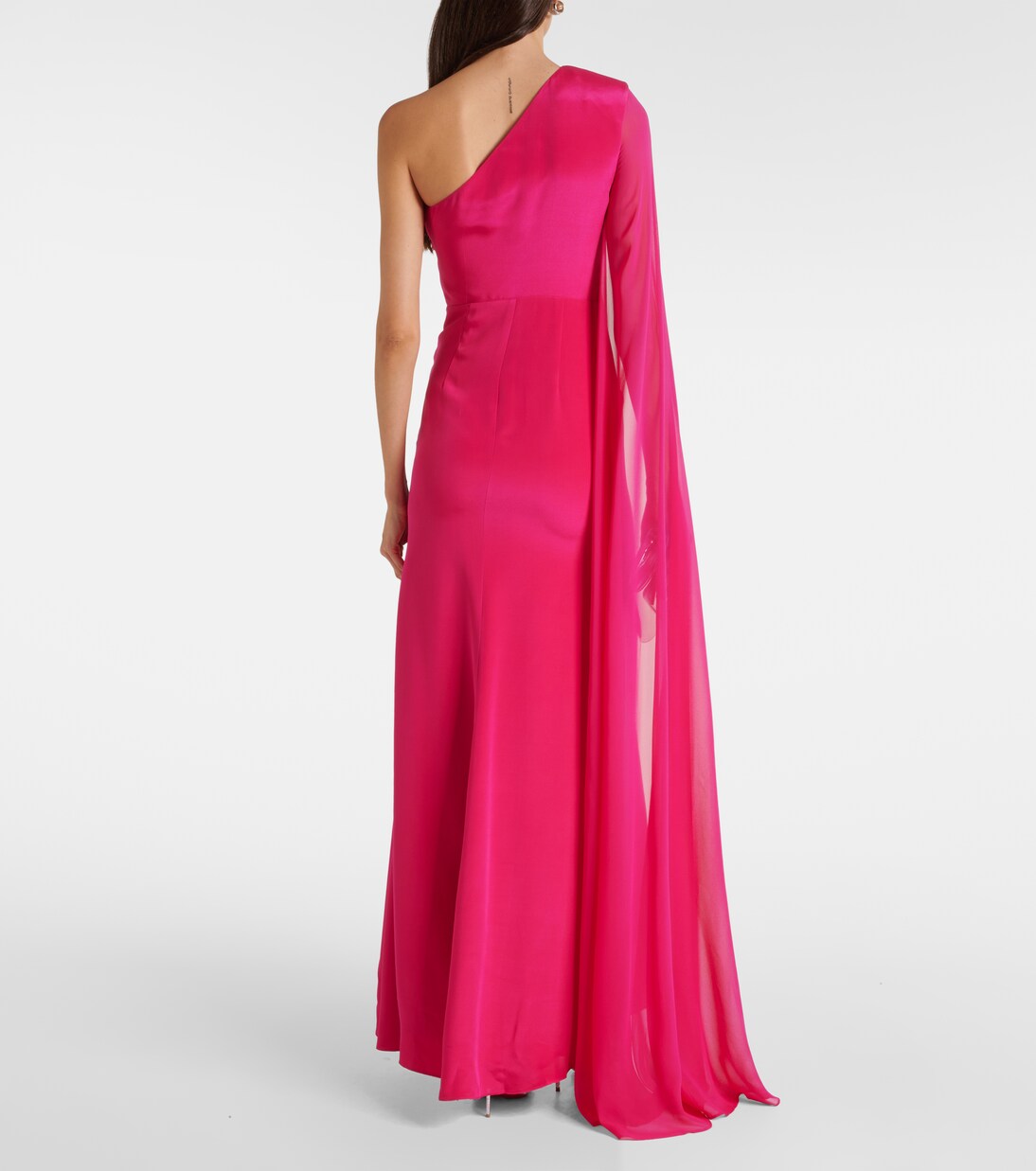 ASYMMETRIC VARIABLE GOWN - POUDRE PINK